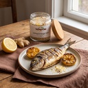 Lemon & Ginger Salt on the table
